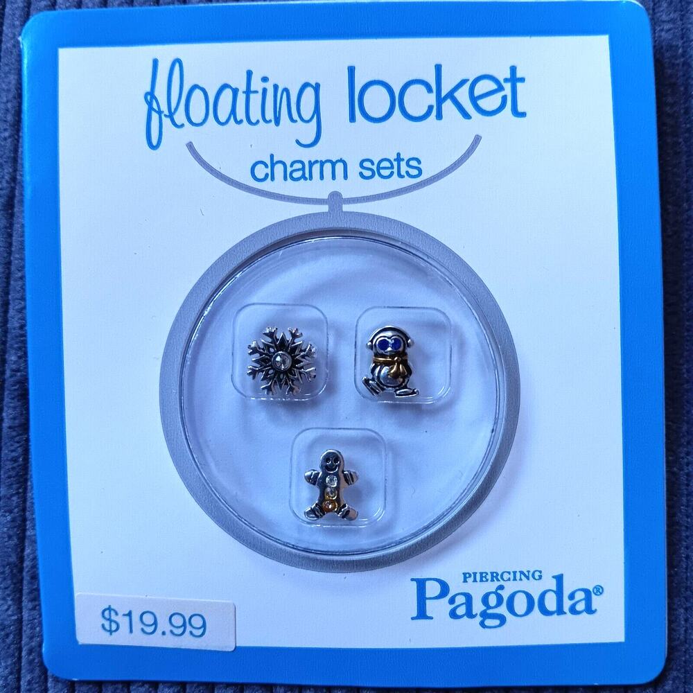 Christmas Charms For Floating Locket Piercing Pagoda